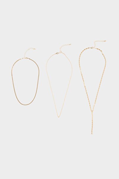 DeFacto Women's 3-Piece Necklace G4483Axns