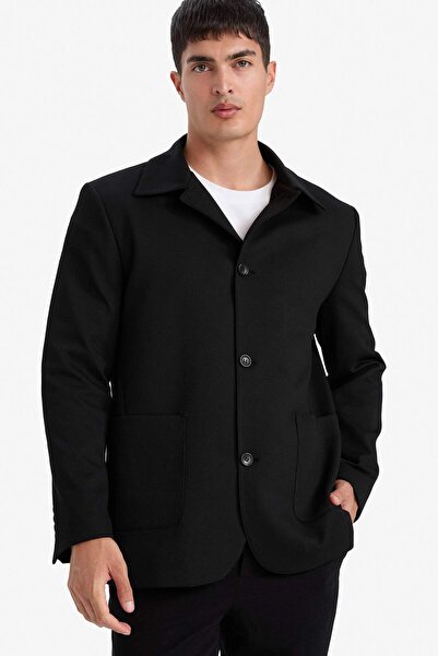 DeFacto Regular Fit Polo Collar Blazer Jacket G3832Ax25Wn