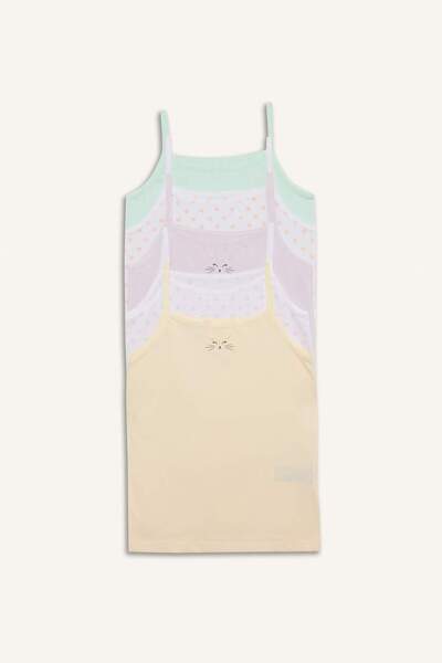 DeFacto Animal Patterned 5-Piece Undershirt Set for Girls F8586A825Au