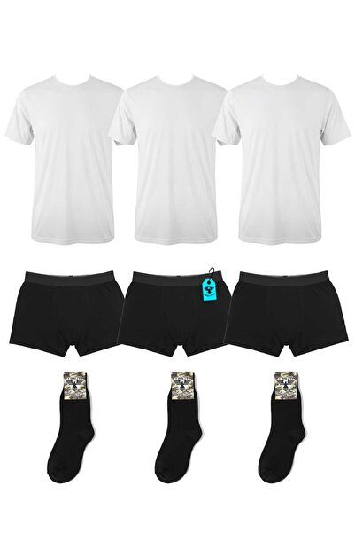 Umut Askeri Giyim 3-Piece Sailor Soldier Set Undershirt-Boxer-Socks Soldier C...