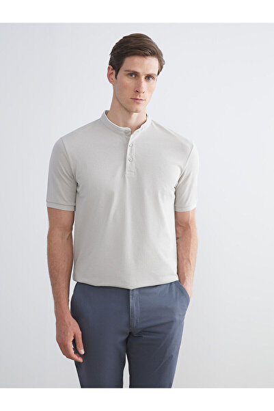 LC Waikiki Peak New Season Hakim Collar Pique Men's T-Shirt