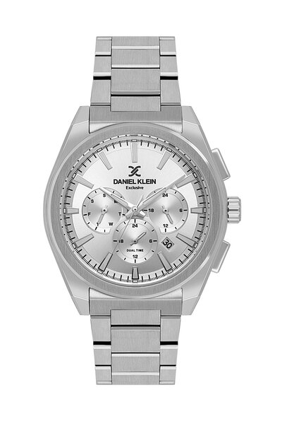 Daniel Klein Silver Color 44 mm Gift Boxed Inner Gauges Active Men's Wristwatch