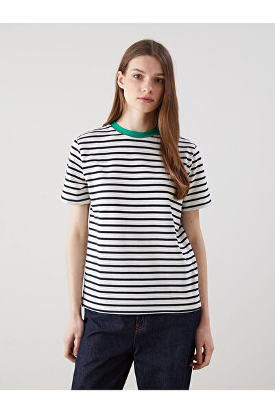 LC Waikiki Tricou pentru femei cu dungi Özmarka New Season guler rotund