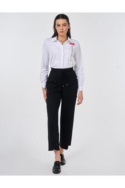 KYR Relaxed Fit Rayon Trousers Black