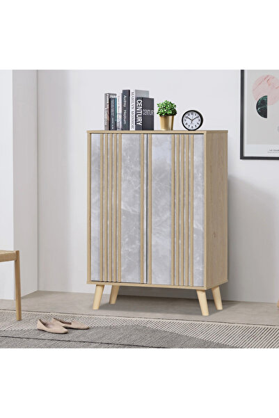 Generic خزانة أحذية هارلو تتسع لـ 18 زوجًا ببابين