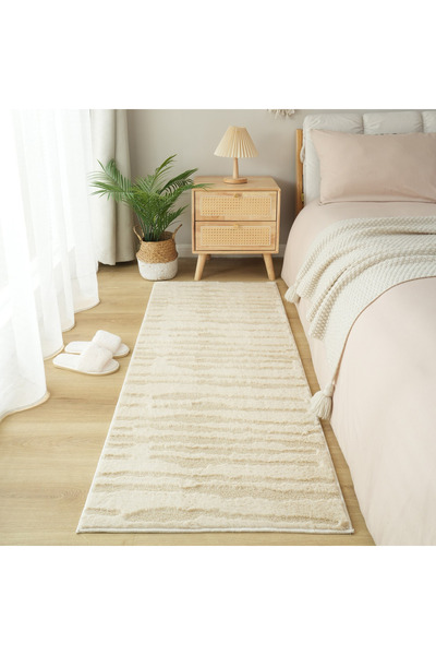 Generic Zara Donel Jacquard Rabbit Fur Rug - 60x150 cm