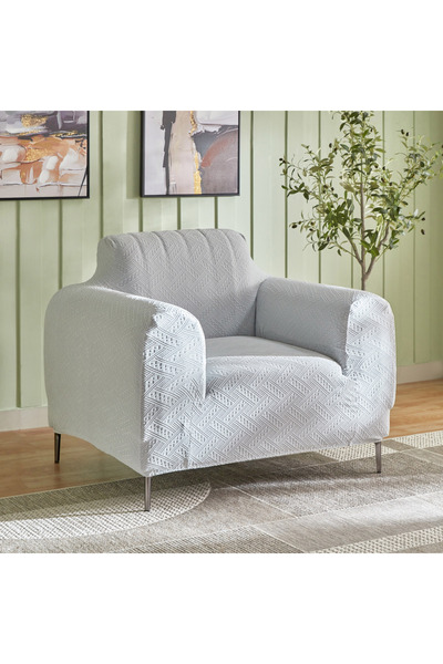 Generic Comfino 1-Seater Knitted Jacquard Sofa Cover - 75-115 cm