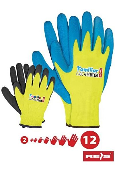 Raw-Pol FAMILIAR MIX-YBYN - Latex dipped protective gloves 9