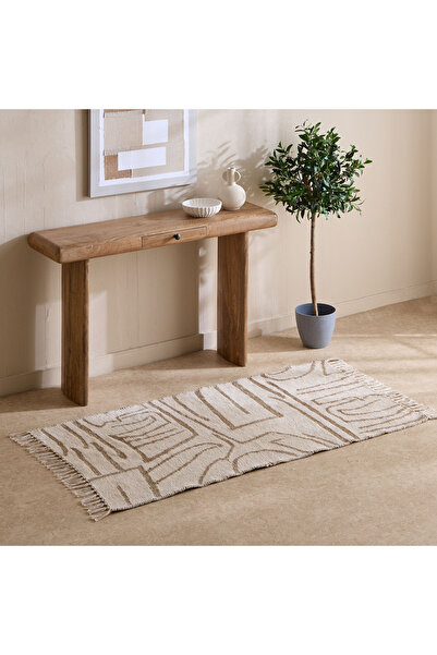 Generic Azura Earthy Handmade Woven Cotton Jute Dhurrie - 80x150 cm