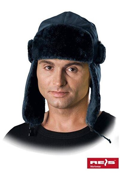 Raw-Pol CZOEXTREME Reis fur hat with ears Navy blue