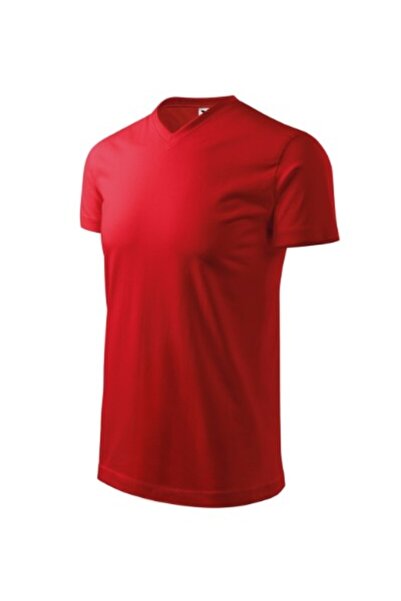 Malfini Tricou unisex, decolteu gros în V, mărimea M, roșu