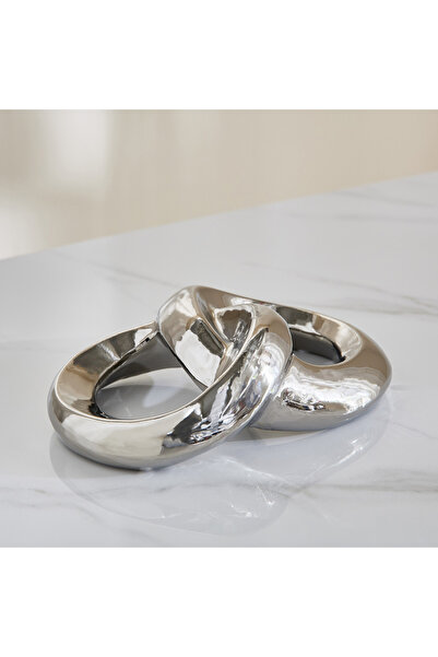 Generic قطعة ديكور طاولة جانبية من السيراميك بتصميم عقدة سانسا ديوك - 23.5 × ...