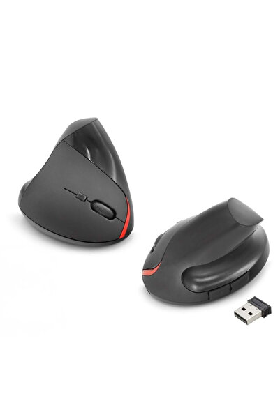 TEKMAKG Ergonomik Dikey Mouse Sağ Sol El Uyumlu Kablosuz Bilek Koruyucu Minic...