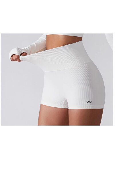 Alo Shorts for Women, Knitted, Quick-Dry, Breathable, Fitness, Sports, High-W...