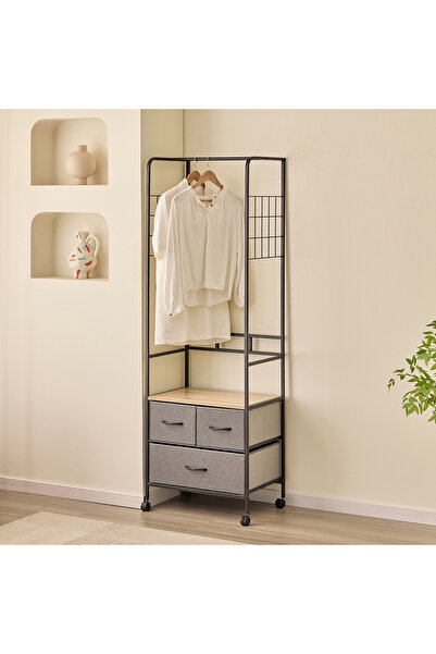 Generic Movo Jazz 3-Drawer Coat Hanger with Multipurpose Rack