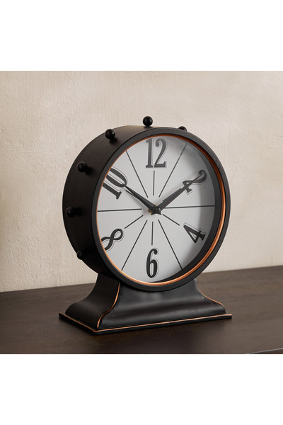 Home Box Maverick Vintage Table Clock with Stand - 23x10x25.5 cm