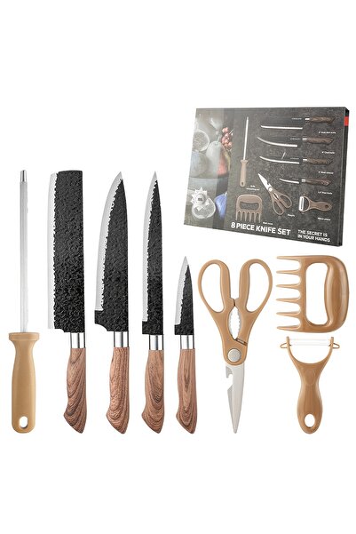Generic 8-Piece Stainless Steel Kitchen Knife Set | Rustproof & Sharp Home Kn...