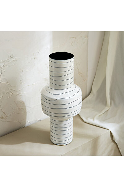 Generic Fylis Metal Sketchy Finish Vase - 18x18x41 cm