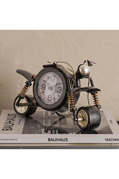 Home Box Maverick Motor Bike Vintage Table Clock - 23x13x14.5 cm