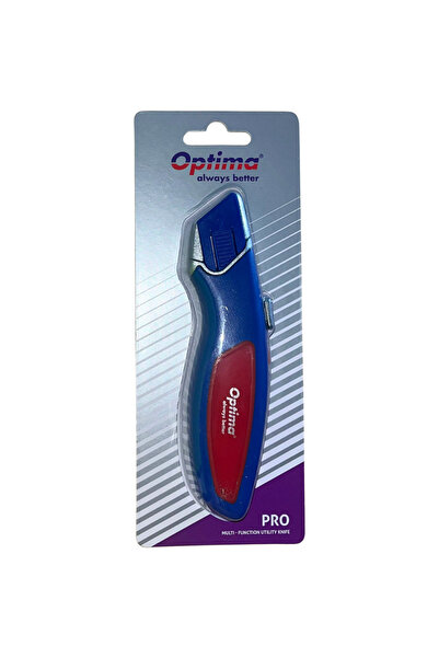 Optima Pro Cutter, trapezoidal blade + 2 SK5 reserves, auto-retractable, alum...