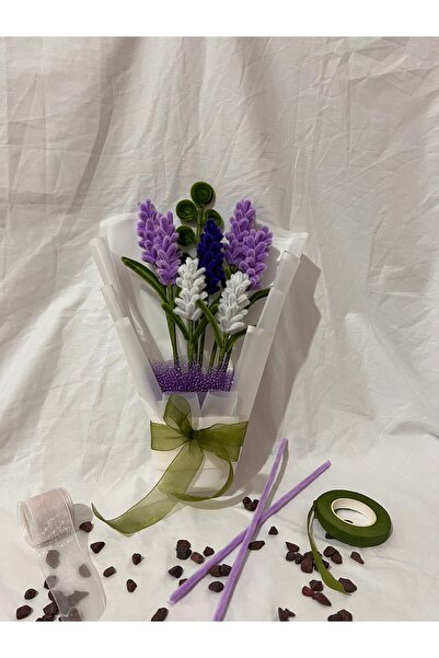 Velura Flowers 💜 El Yapımı Şönil Lavanta Buketi – Kalıcı ve Zarif Hediye 💜