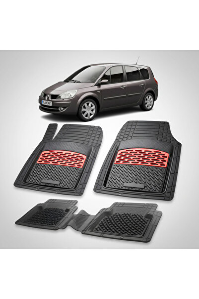 TEAMCAR Renault Grand Scenic II Compatible Floor Mats 2004-2009 | Red