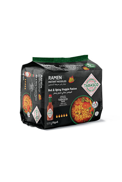 Tabasco Ramen Instant Noodles Hot & Fiery Veggie Fusion 75 g x 5 x 2 Pack