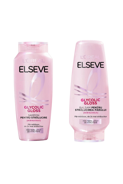 L'Oreal Paris Glycolic Gloss Promo Set, Shampoo 250 ml, Conditioner 200 ml