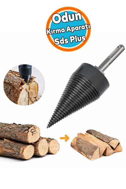 NZB 45 MM Matkap Uyumlu SDS Plus Odun Kırma Aparatı Uç Ahşap Kütük Odun Bölme...