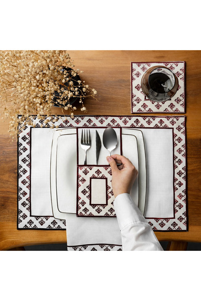 Diva Home Duck Fabric Water Repellent American 6-Person 24-Piece Set