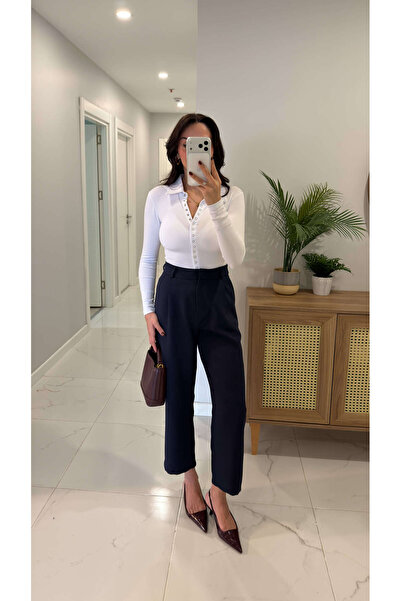 BİRCANÇİL Bc Montana Navy Blue Premium Straight Cut Trousers