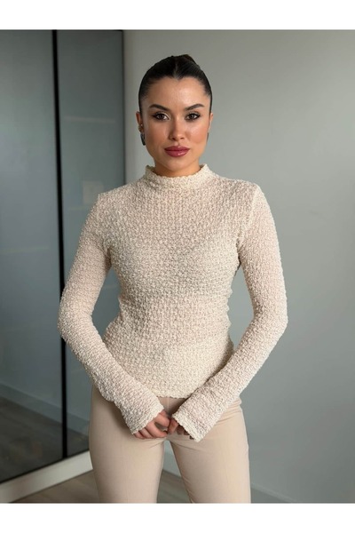 ROUPAS COLLECTİON Örme Dantel Bluz