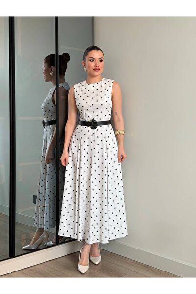 ROUPAS COLLECTİON Puantiyeli Elbise