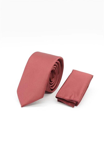 İmza Burgundy Plain Satin Tie