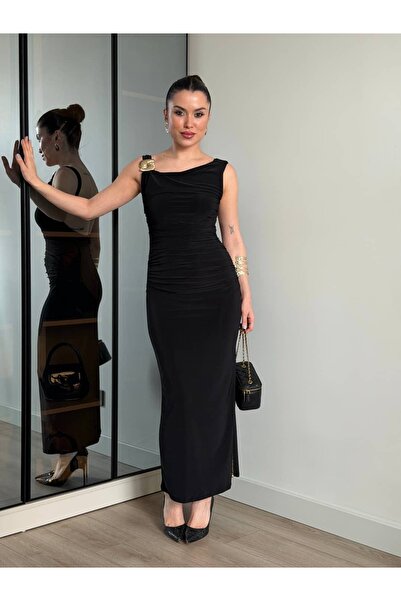 ROUPAS COLLECTİON Omuz Detaylı Elbise