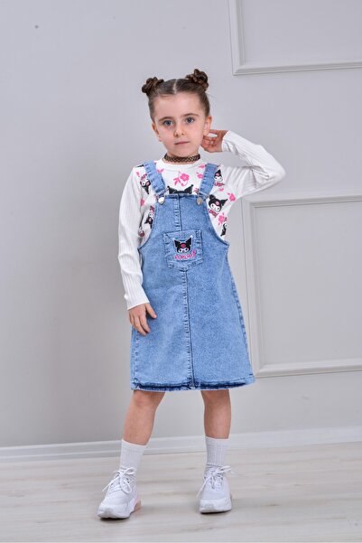 ÖRZİ Kids Kuromi baskılı mevsimlik orj kot slopet jile bady ile