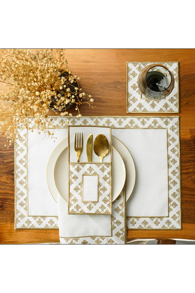 Diva Home Duck Fabric Water Repellent American 6-Person 24-Piece Set