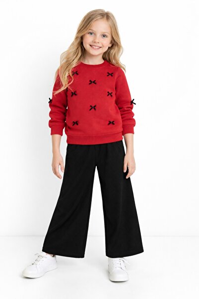 CiciTime Çocuk Modası Set trening pentru fete cu detaliu panglică tricou - cr...