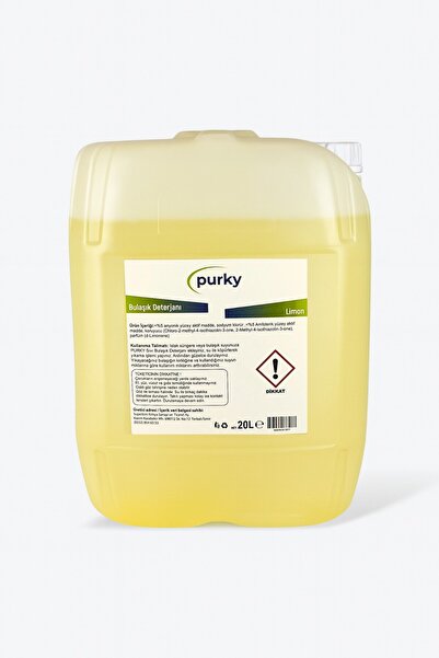 PURKY Sıvı Bulaşık Deterjanı Limon Kokulu 20 LT