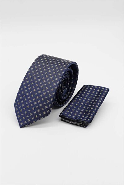İmza Dark Navy Blue Patterned 6 cm Tie