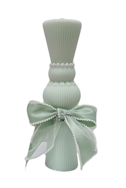 fantasialand Lumanare botez fetite-baieti, model Clepsidra, culoare verde