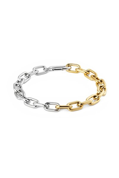 Daniel Wellington Contrast Link Bracelet Two Tone Gold