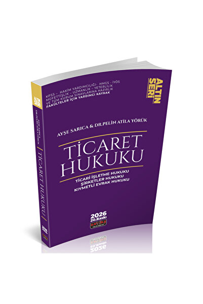 Savaş Yayınevi Ticaret Hukuku Konu Anlatımı Savaş Yayınları Ocak 2026
