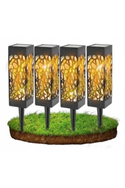 Other Lumini solare de grădină tip țăruș - Alb cald (Set de 4)