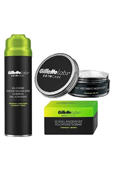 Gillette Labs SkinCare Set, Shaving Gel with Vitamin B3, 198 ml, fast-absorbi...