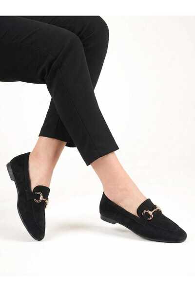 Weynes Women's Black Thin Buckle Daily Orthopedic Ballerinas Wsb3128