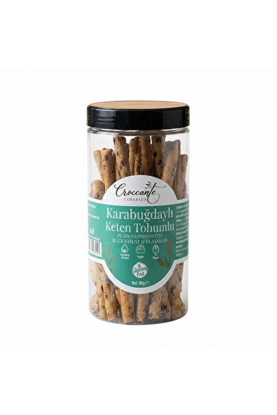 Croccante Fabbrica Croccante Glutensiz Keten Tohumlu Grisini 80 Gr