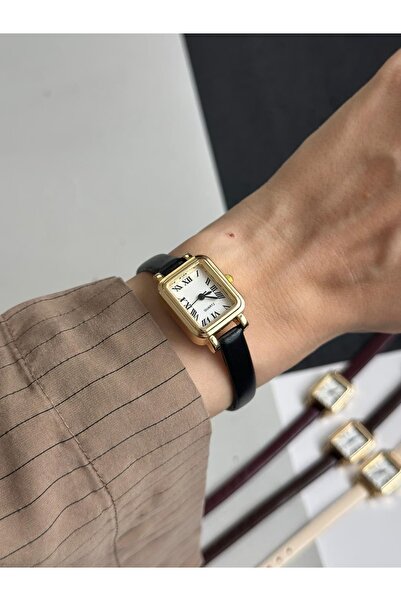 MERW Davy Model Black Color Leather Cord Vintage Series Women's Wristwatch