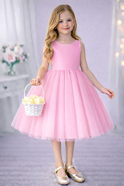 SUNEH Rochie tutu roz caramel pentru fete, rochie de aniversare pentru absolvire