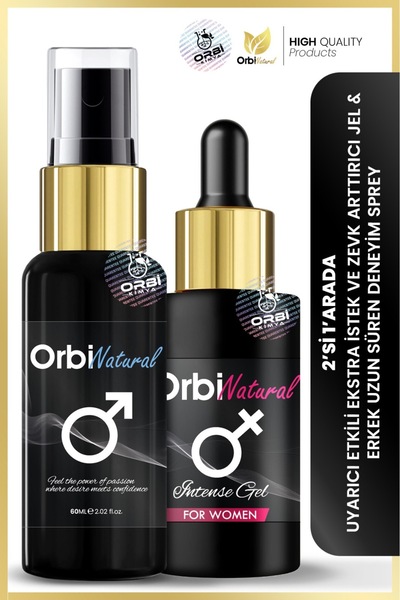 ORBIFRESH Uzun Deneyim Sprey 60ml Kadın Uyarıcı Jel 10 ml 2 li Set
